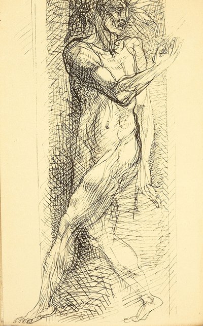 Illustration til Les Fleurs du Mal Ondskabens blomster af Charles Baudelaire, 1887-1888. af Auguste Rodin