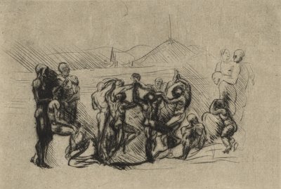 La Ronde, ca. 1883 (tørpunkt) af Auguste Rodin