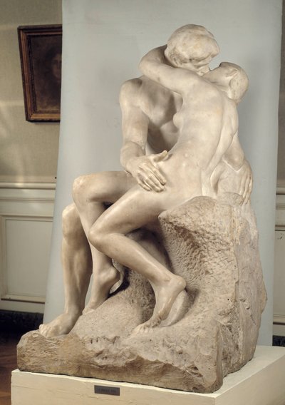 Kysset Marmorskulptur af Auguste Rodin (1840-1917) af Auguste Rodin