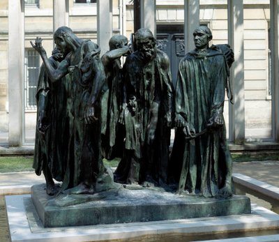 Monumentet for borgerskabet i Calais Bronzeskulptur af Auguste Rodin (1840-1917) af Auguste Rodin
