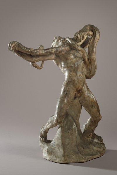 Mand med slange, ca. 1886 af Auguste Rodin