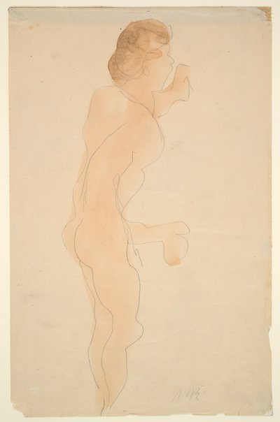 Nøgen stående, side og ryg af Auguste Rodin