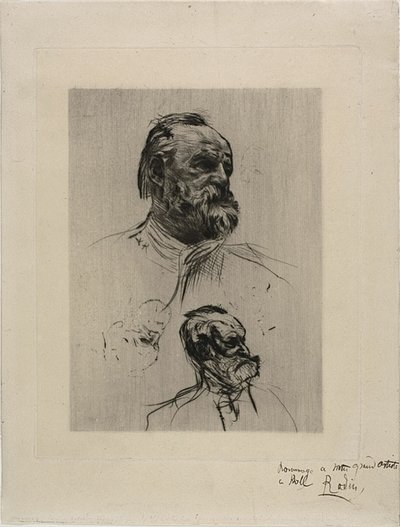 Portræt af Victor Hugo, trekvart visning af Auguste Rodin