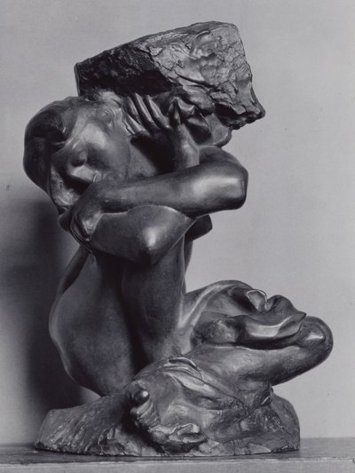 Den faldne karyatide bærer sin sten af Auguste Rodin