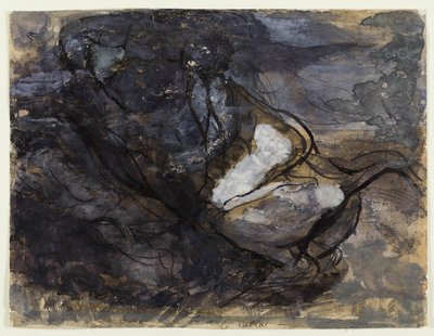 Heksenes sabbat (recto); Skitser af kentaurer (verso) af Auguste Rodin