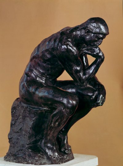 Tænkeren Bronzeskulptur af Auguste Rodin (1840-1917). af Auguste Rodin