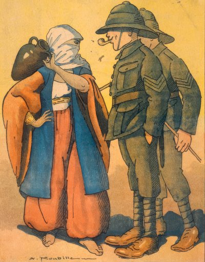 1. Wk. / Mellemøsten / Karikatur / La Baionnette af Auguste Roubille