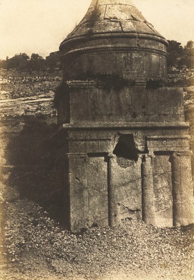 Absaloms grav, Kidron-dalen, Jerusalem,1854 (foto) af Auguste Salzmann