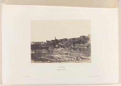 Birket-es-Soultan-bassinet uden for Jerusalems gamle bymur Jerusalem. Birket-es-Soultan (titel på objekt) af Auguste Salzmann