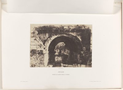 Buen for Saint Mary of the Latins-kirken, Jerusalem Jerusalem. Portail de Sainte Marie la Grande (titel på objekt) af Auguste Salzmann