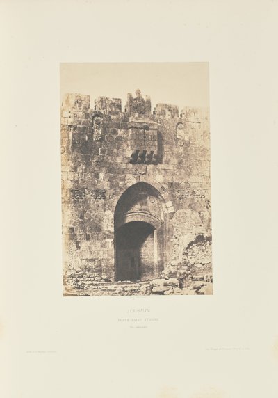 Jerusalem. Sankt Stefans port. Udsigt udefra af Auguste Salzmann