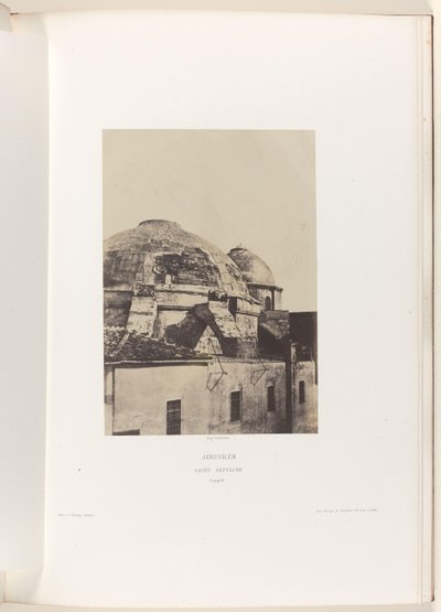 Kuppel af Den Hellige Gravs Kirke i Jerusalem Jerusalem. Den hellige grav. Coupole (titel på objekt) af Auguste Salzmann