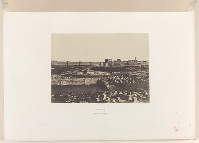 Mamilla Basin uden for Jerusalems gamle bymur Jerusalem. Birket-Mamillah (titel på objekt) af Auguste Salzmann