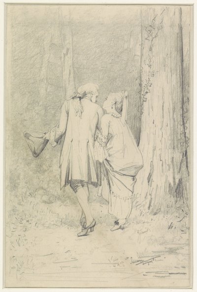 Vandrepar i skoven af Auguste Serrure