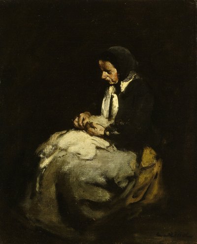 Kvinde, der syr af Auguste Theodule Ribot