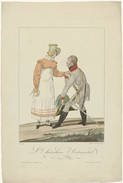 De allierede i Paris i 1815: Den østrigske sentimental af Auguste Thomas Marie Blanchard