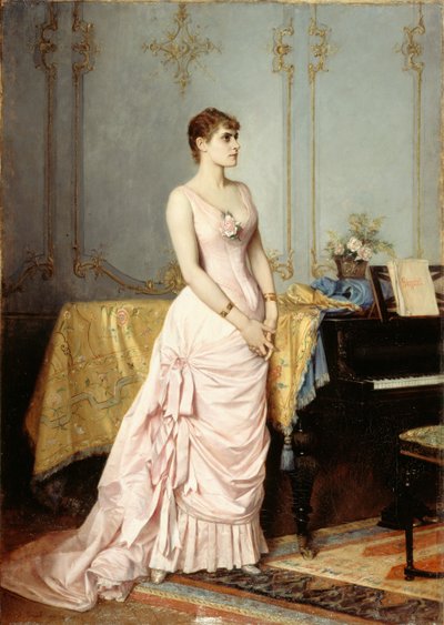 Portræt af operasangerinden Rose Caron 1857-1890, ca. 1880. af Auguste Toulmouche