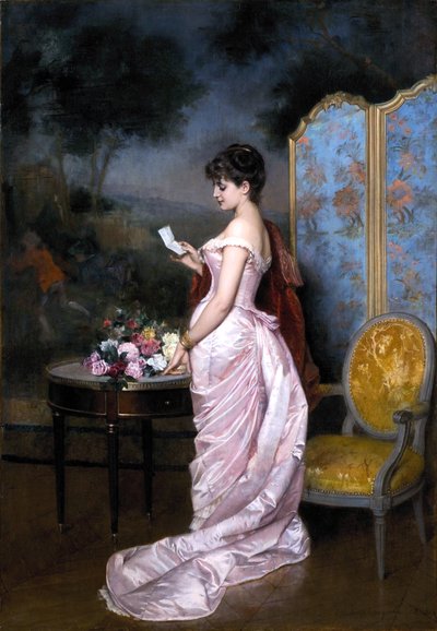 "Kærlighedsbrevet" af Auguste Toulmouche af Auguste Toulmouche