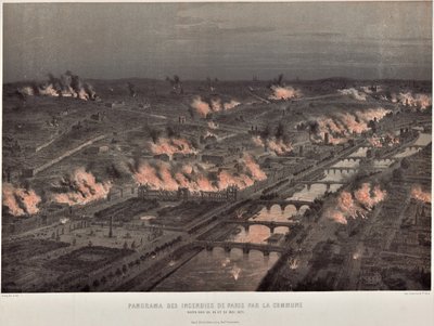 Pariserkommunens nat den 23.-24. maj - brande i Paris af Auguste Victor Deroy