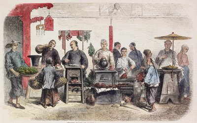 Street Cooks i Canton af Auguste after Borget