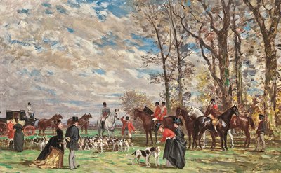 Jagt med hunde af Auguste de Molins