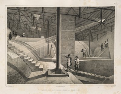 En del af buen og et metaltag Fra: The Construction of the Saint Isaacs Cathedral, 1845 af Auguste de Montferrand