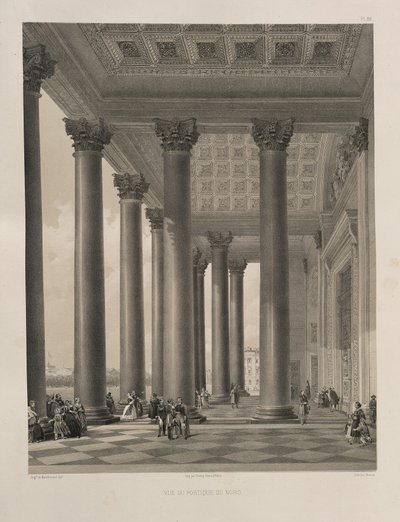 Nordportalen til Saint Isaacs Cathedral Fra: The Construction of the Saint Isaacs Cathedral, 1845 af Auguste de Montferrand