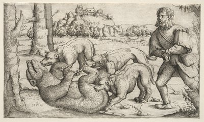 En bjørnejagt af Augustin Hirschvogel