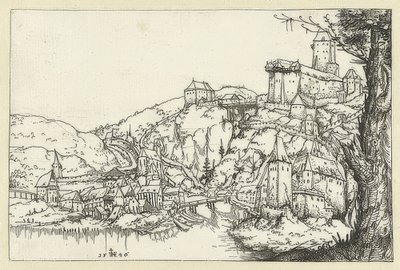 Udsigt over Passau. 1546 af Augustin Hirschvogel