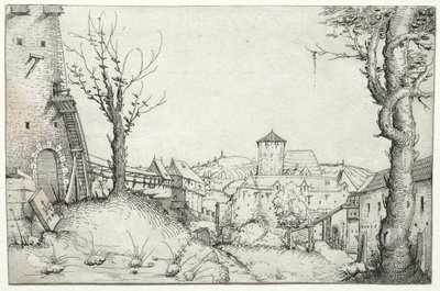 Gården til et slot, 1546. af Augustin Hirschvogel
