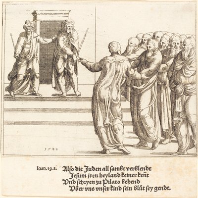 Ecce Homo, og jøderne fornægter Kristus af Augustin Hirschvogel
