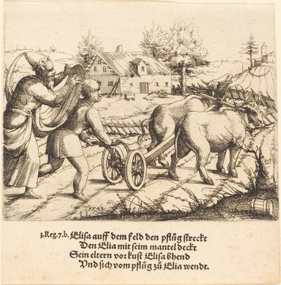 Elias salver Elisa, 1549. af Augustin Hirschvogel