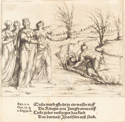Fundet af Moses af Augustin Hirschvogel