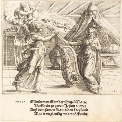 Bebudelsen, 1548. af Augustin Hirschvogel
