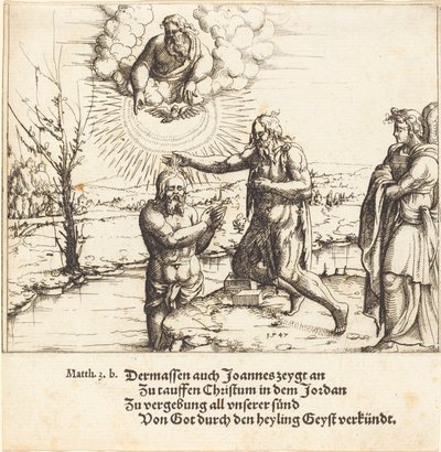 Kristi dåb, 1547. af Augustin Hirschvogel
