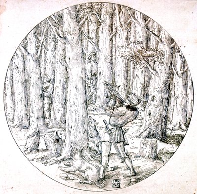 The Chase, c1513-1553 af Augustin Hirschvogel