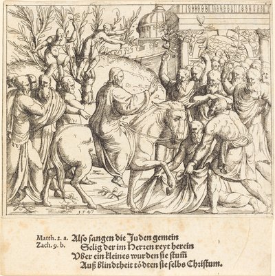 Indtoget i Jerusalem, 1547. af Augustin Hirschvogel