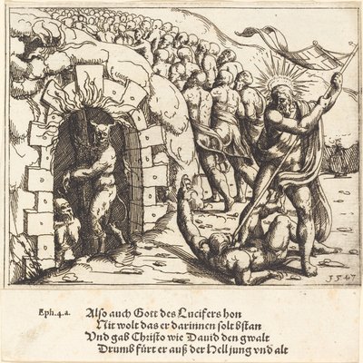 Helvedes Harrowing, 1547. af Augustin Hirschvogel