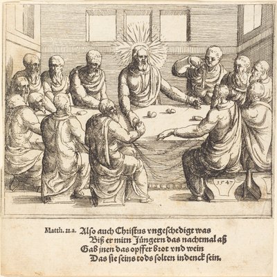Den sidste nadver, 1547. af Augustin Hirschvogel
