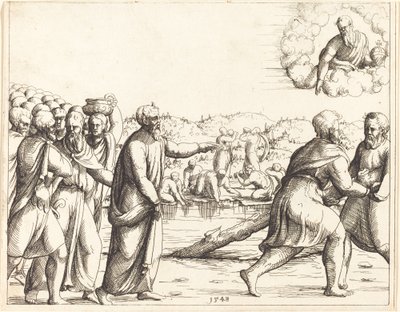 Herren forsøder Marahs vande. af Augustin Hirschvogel