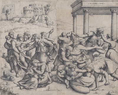 Massakren på de uskyldige, 1545. af Augustin Hirschvogel