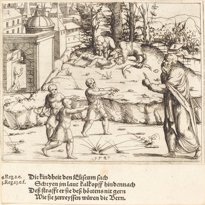Mordet på børnene fra Bethel, 1547. af Augustin Hirschvogel