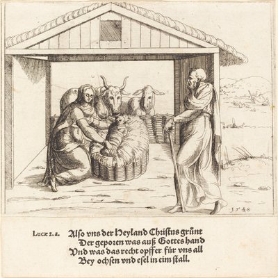 Fødselen, 1548. af Augustin Hirschvogel