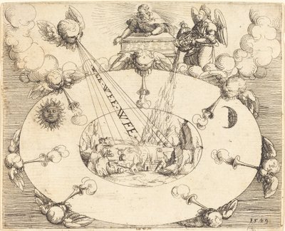 Åbningen af det syvende segl, 1549. af Augustin Hirschvogel