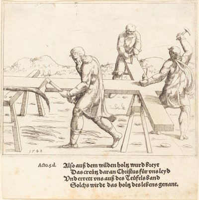 Korsets forberedelse, 1548. af Augustin Hirschvogel