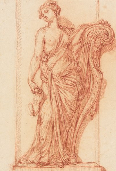 Muse Terpsichore af Augustin Pajou