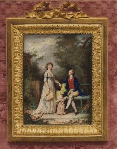 Portræt af kunstneren Augustin Ritt og hans familie af Augustin Ritt