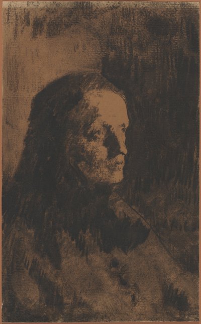 Hoved af en gammel kvinde af Augustin Théodule Ribot