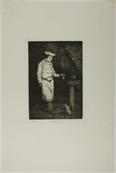 Kattens frokost af Augustin Théodule Ribot