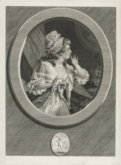 Vær i det mindste diskret, og du kan regne med mig, 1789. af Augustin de Saint Aubin